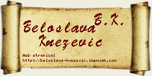 Beloslava Knežević vizit kartica